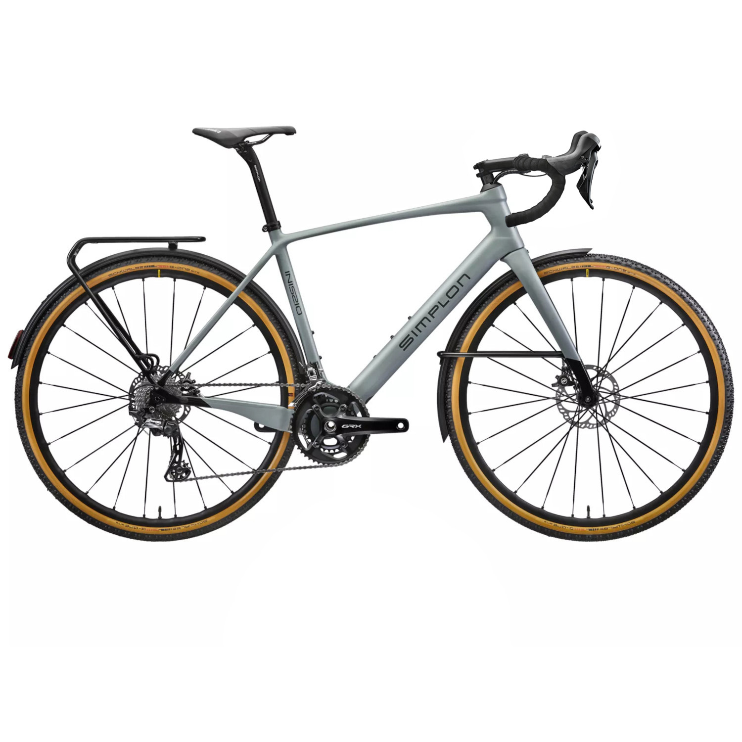 Productfoto van Simplon INISSIO PMAX - GRX 815 Di2 - Carbon Gravel E-Bike - 2023 - shady grey matt/ black glossy