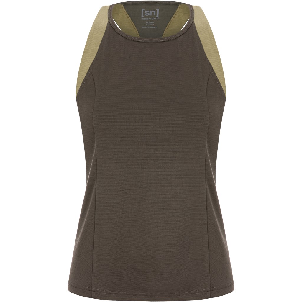 Produktbild von SUPER.NATURAL Round Neck Damen Tanktop - Killer Khaki/Bamboo