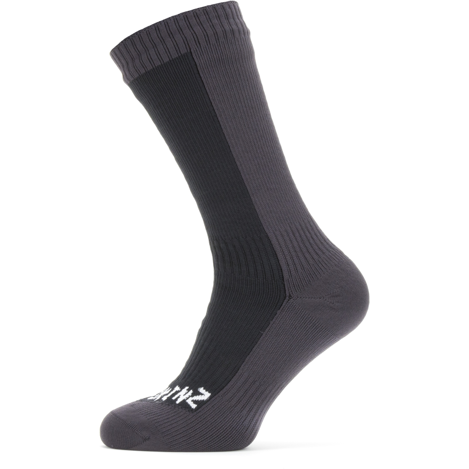 Productfoto van SealSkinz Starston Waterdichte Halflange Sokken Voor Koud Weer - Zwart/Grijs