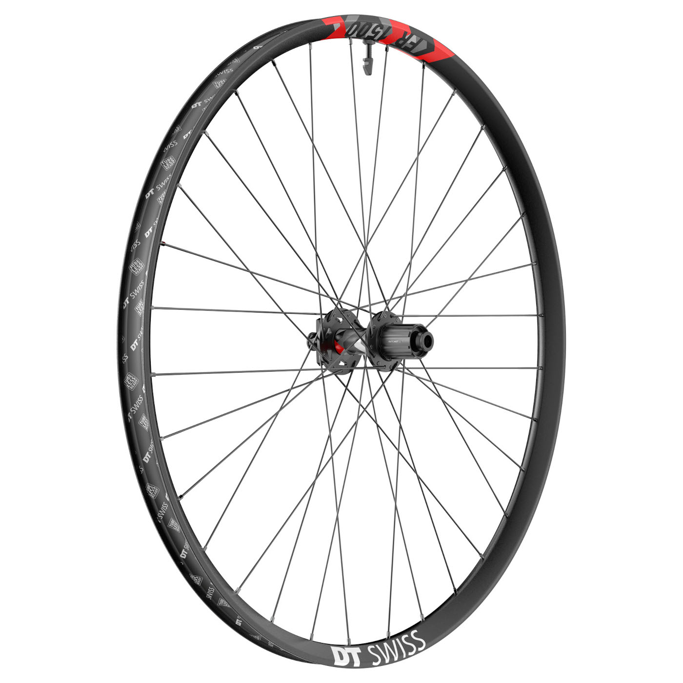 Productfoto van DT Swiss FR 1500 CLASSIC Achterwiel - 27.5&quot; | Clincher | 6-Gaten - 12x148mm Boost - HG