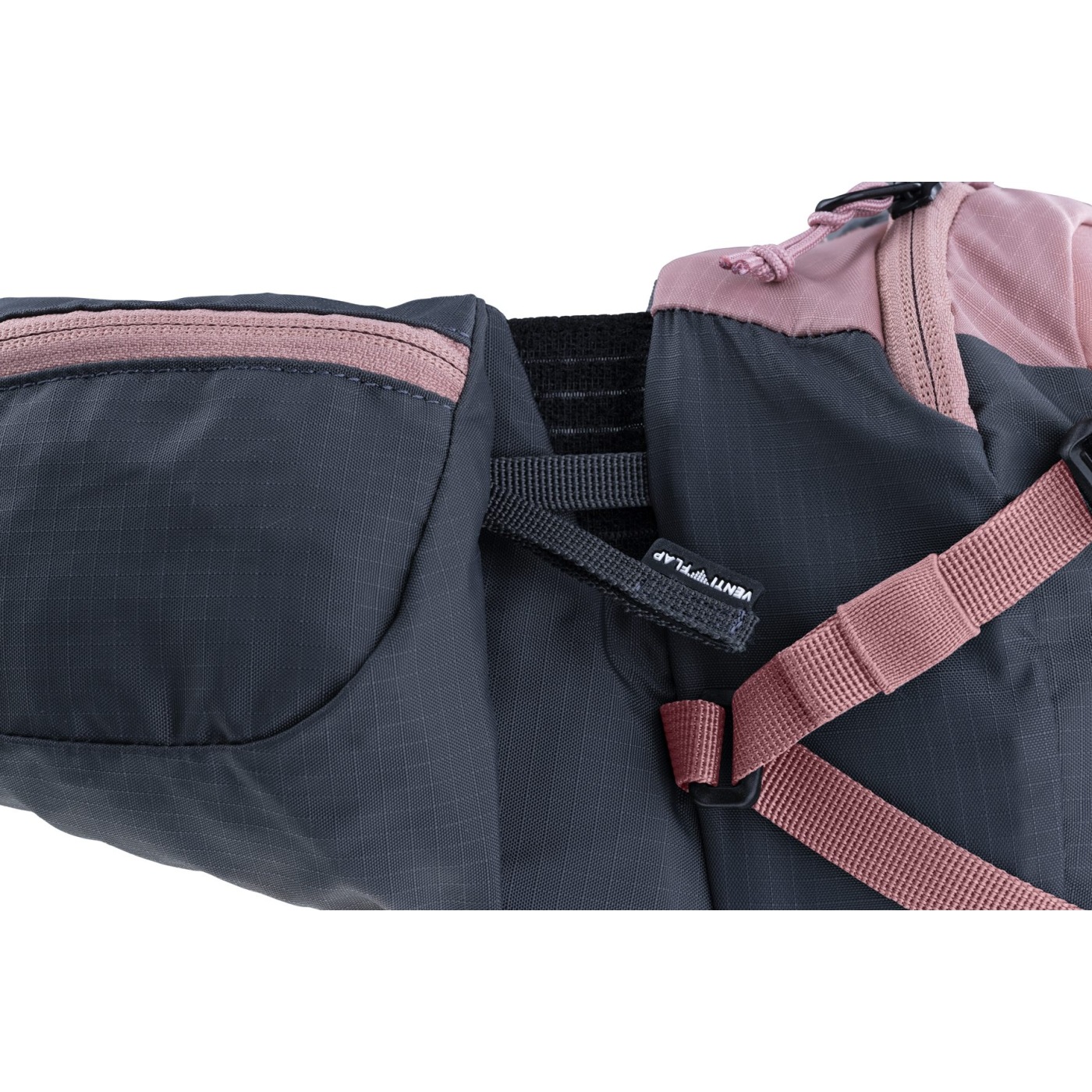 EVOC HIP PACK PRO 3, heuptas (AERO FLEX heupgordel, AIR FLOW CONTACT SYSTEM, netmateriaal, gereedschapsvak, heuptas, perfect voor trail liefhebbers, one size), Steen - Staal