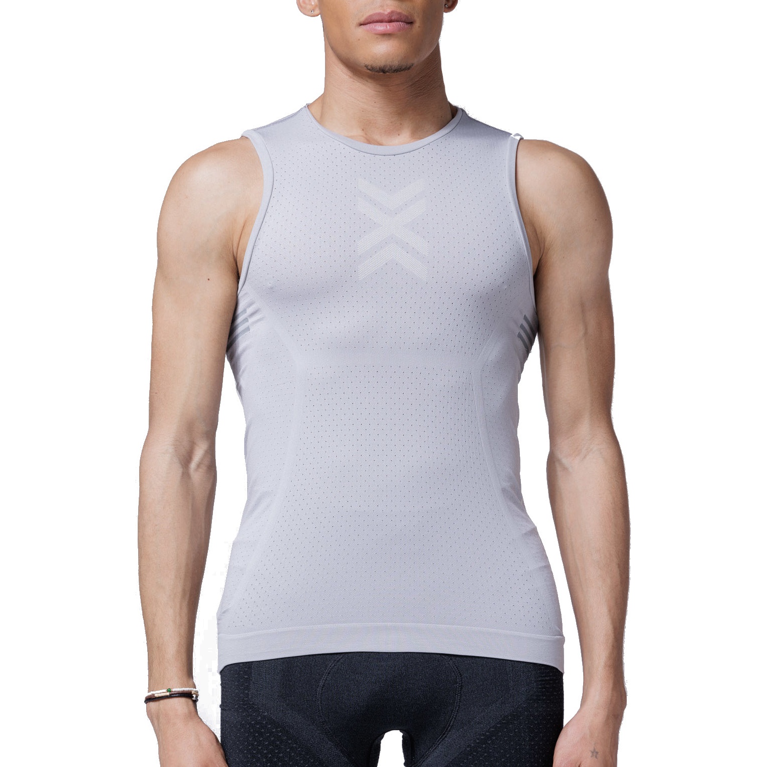 Productfoto van X-Bionic Xceed Ride Baselayer Top Unisex - seal grey/silver grey