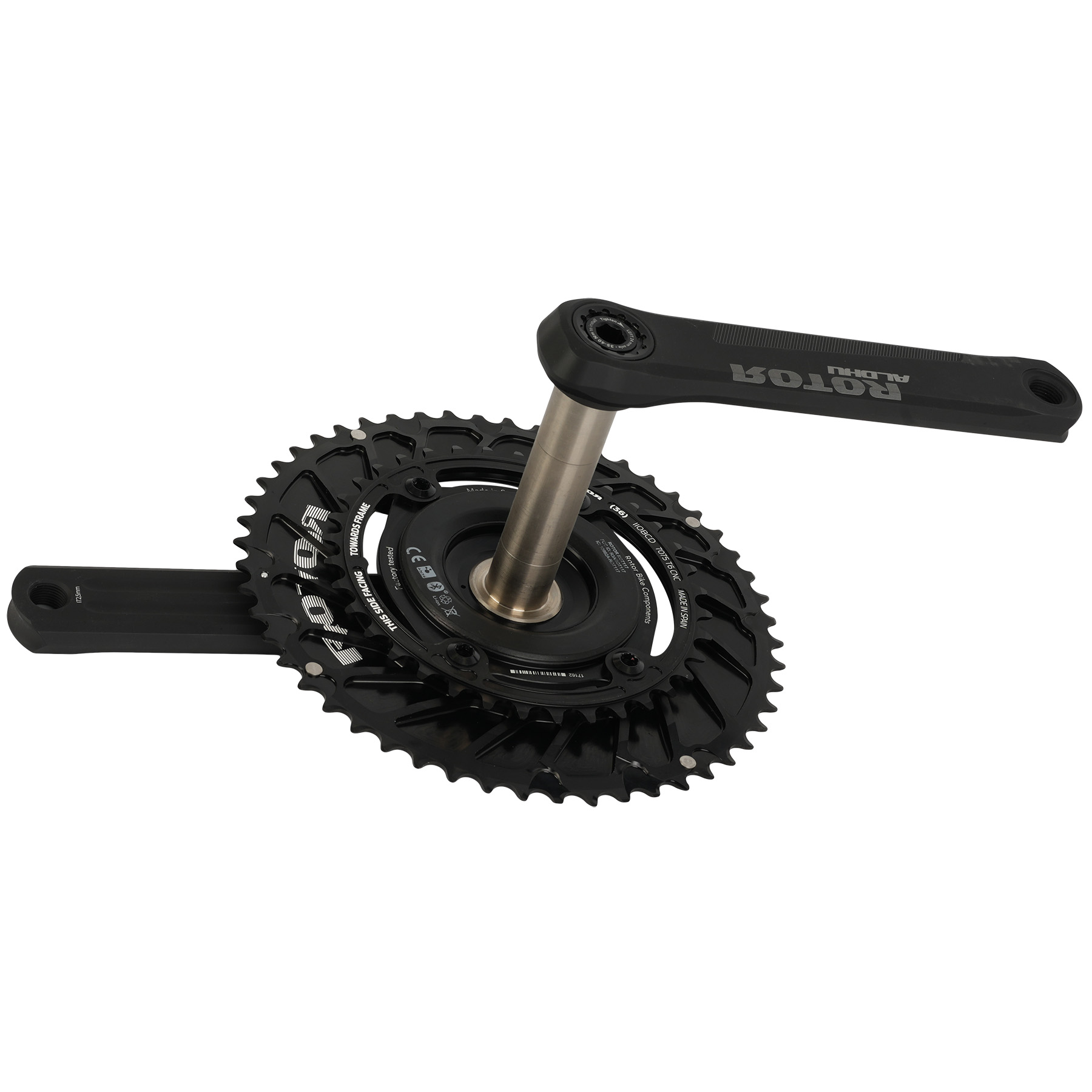 パーツ ROTOR ALDHU 165mm 24mmAXLE Rotor INspider ALDHU Powermeter Crankset - 24mm | Oval | BIKE24