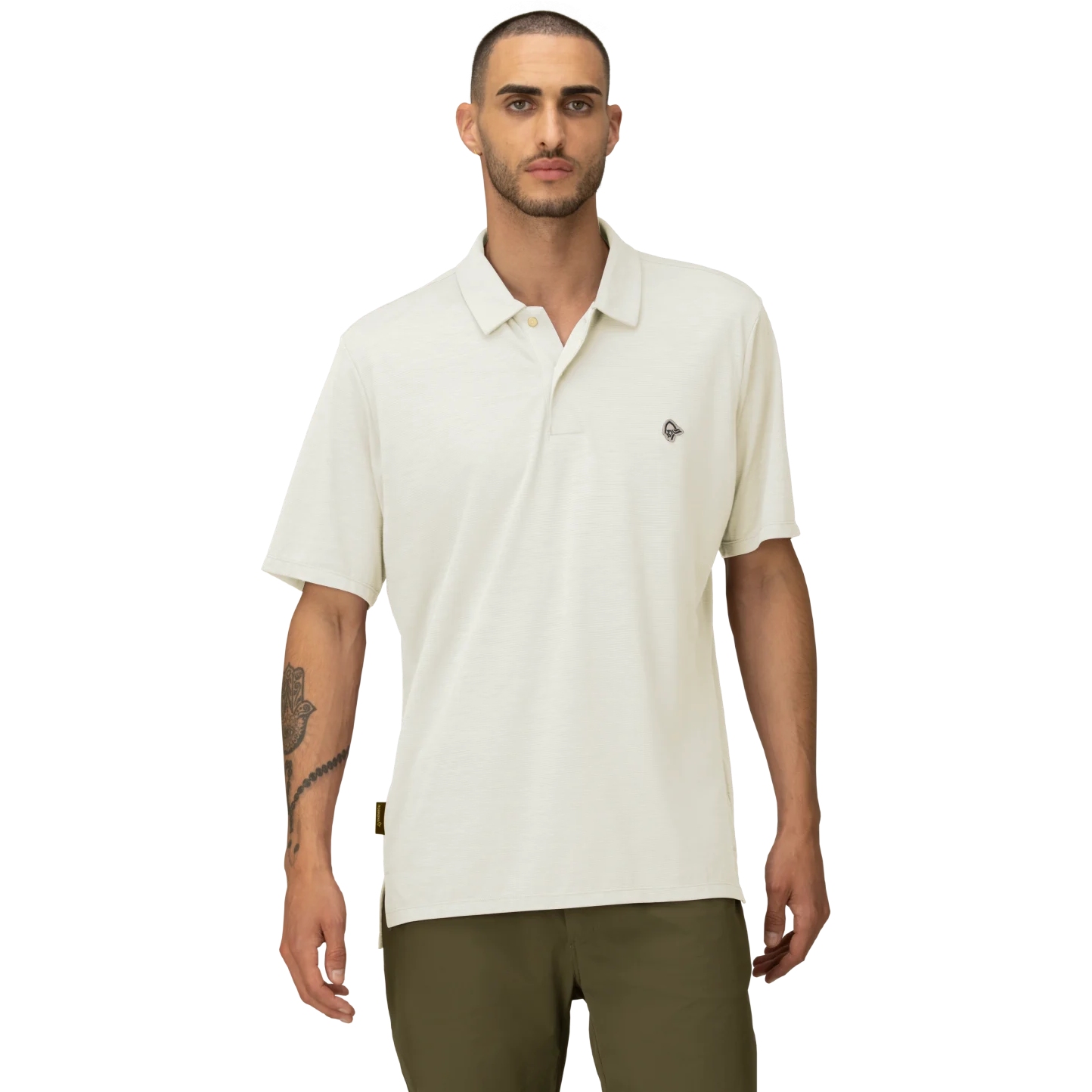 Picture of Norrona femund equaliser merino Polo Shirt Men - Snow White