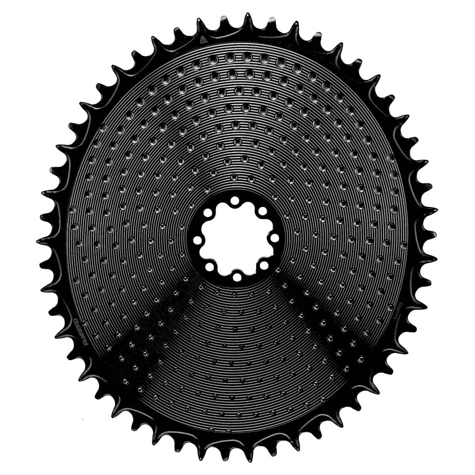Productfoto van Alugear AERO Golf Ball Kettingblad - Road/Gravel | Direct Mount (SRAM 8-Bolt) | 1x 10/11/12s - ovaal | zwart