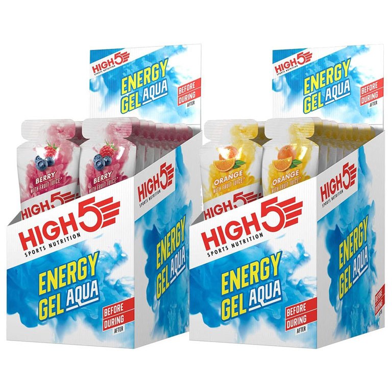 Produktbild von High5 Energy Gel Aqua - Fruchtsaft-Gel mit Kohlenhydraten - 20x66g