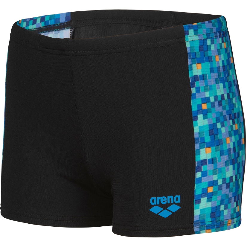 Picture of arena Performance Pooltiles Swim Shorts Boys - Black/Blue Multi