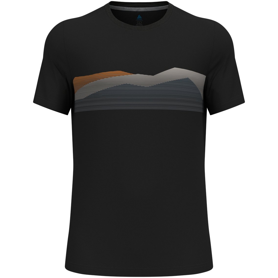 Productfoto van Odlo F-Dry Ridgeline T-Shirt Heren - zwart - dark slate