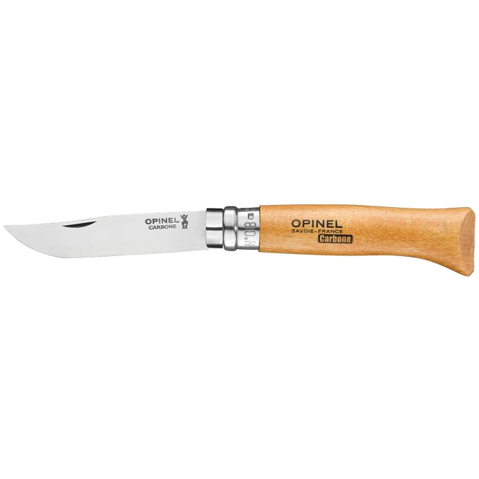 Picture of Opinel Carbon Knife No 08 Carbone - not stainless - Beech