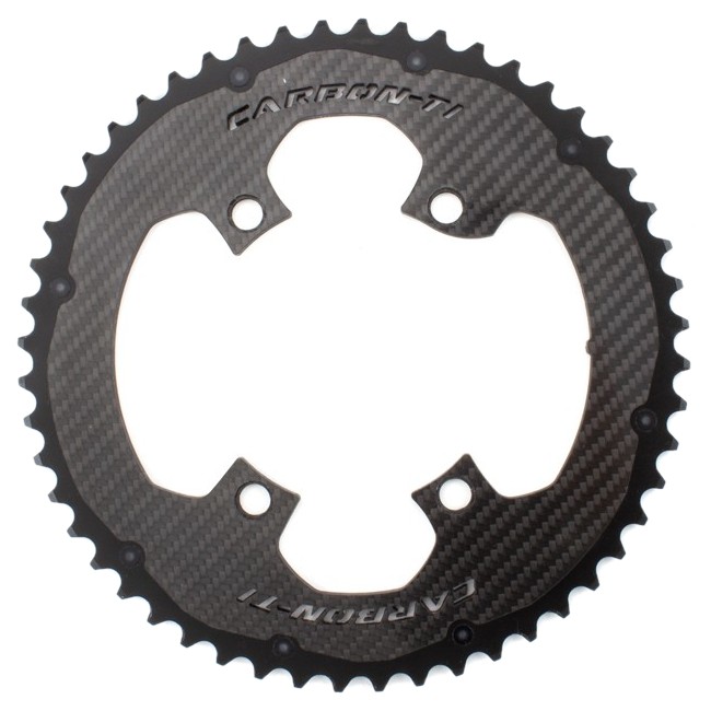 Image of Carbon-Ti X-CarboRing EVO Chainring - 110mm - for Dura Ace R9100