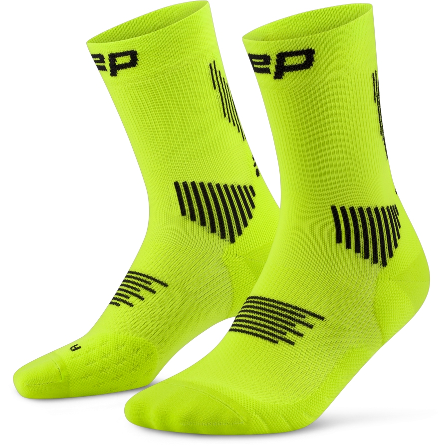 Produktbild von CEP Core Run Mid Cut Kompressionssocken Herren - lime/black
