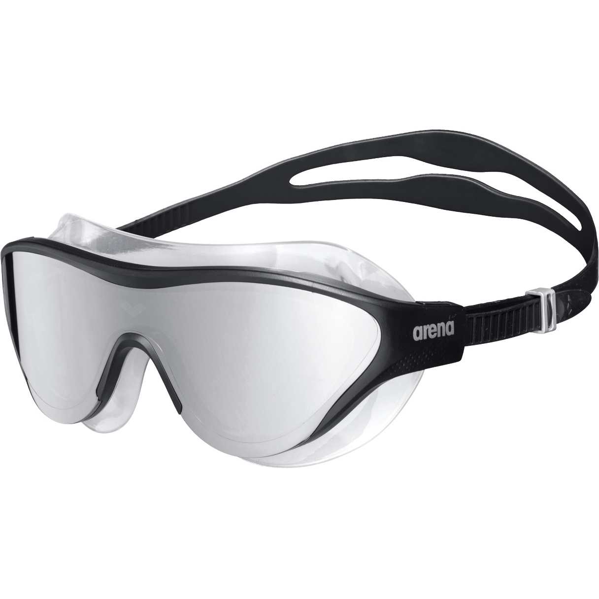 Picture of arena The One Mask Mirror Swimming Goggles - Silver - Black/Black