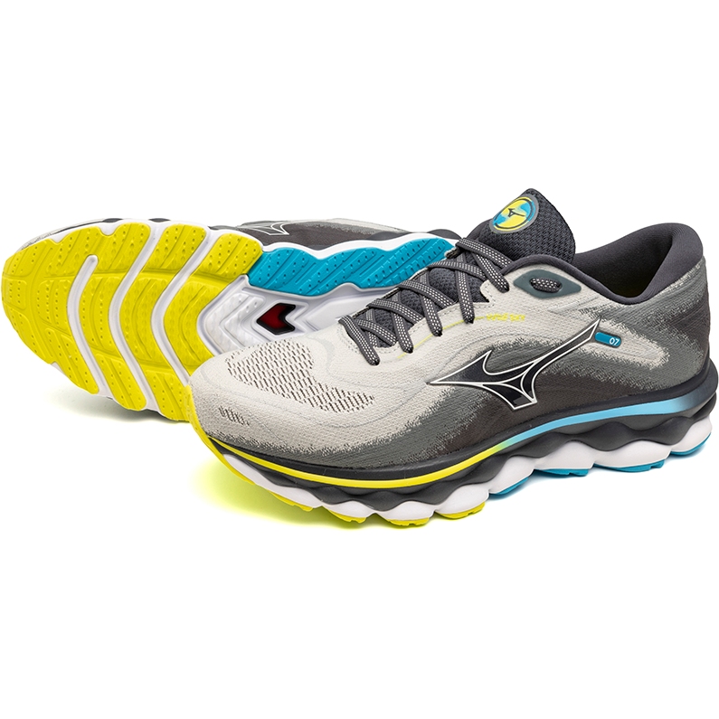 Picture of Mizuno Wave Sky 7 Running Shoes Men - Pearl Blue / White / Bolt 2
