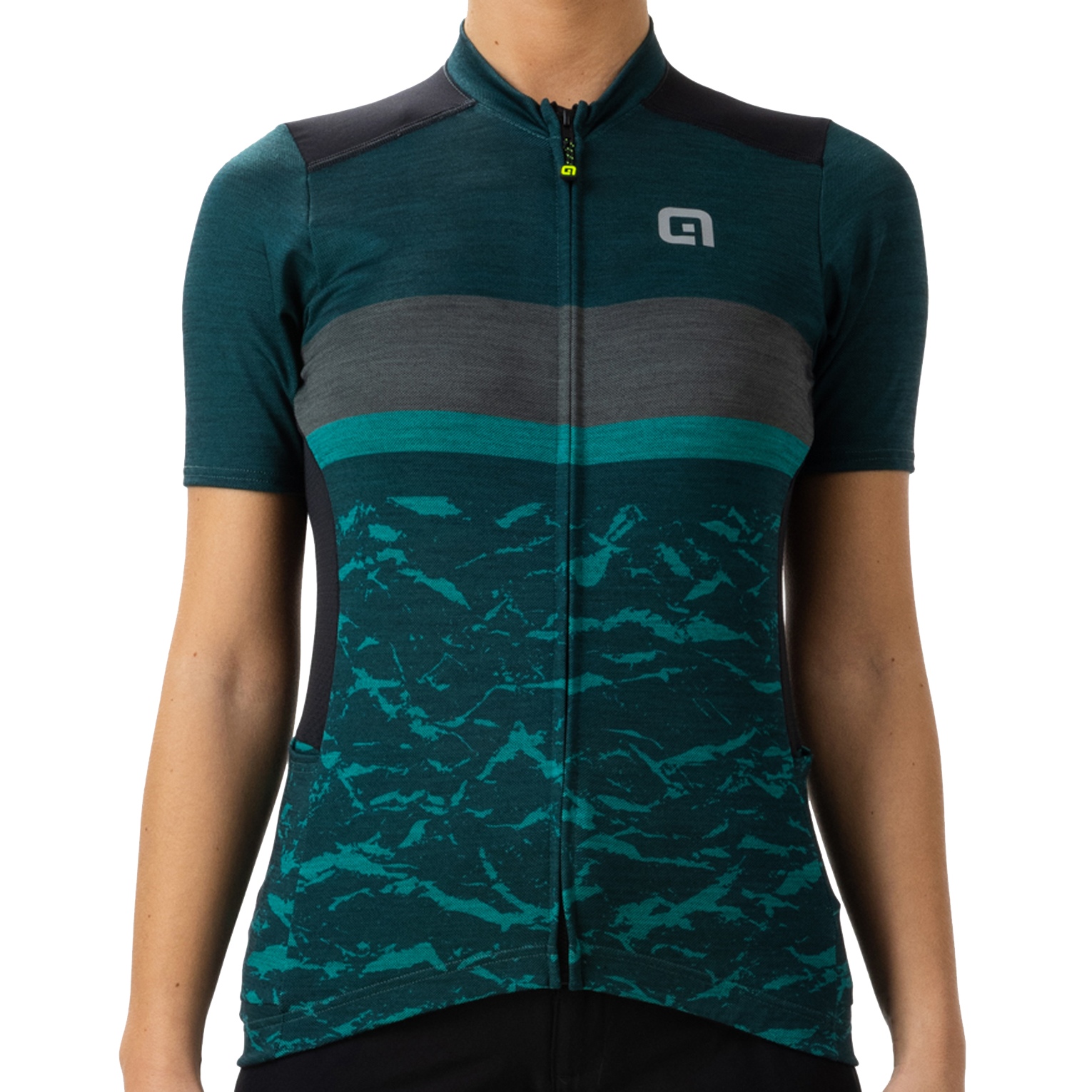 Picture of Alé OFF ROAD - GRAVEL Earth Short Sleeve Jersey Women - forest green