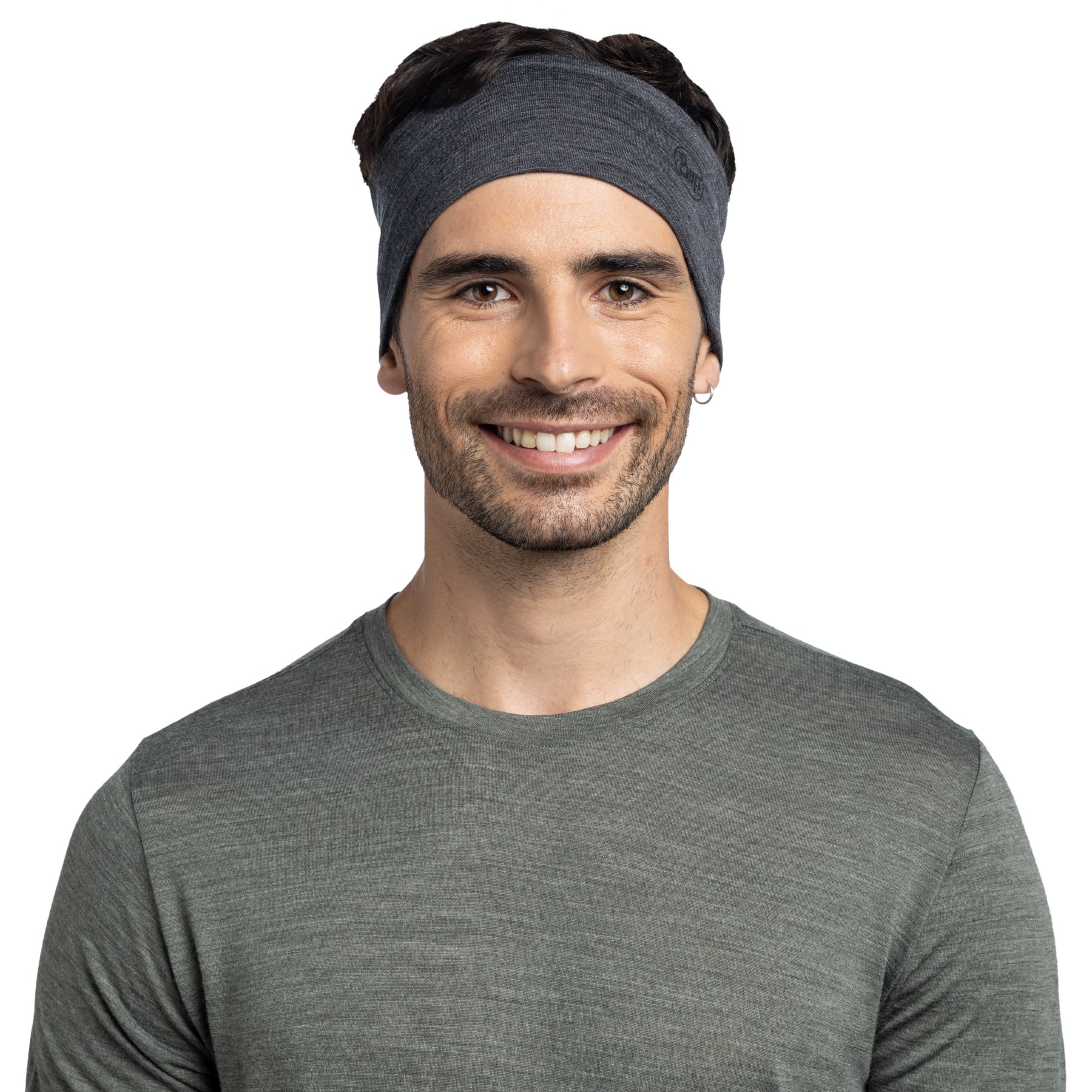 Buff Merino Migweight Muts Melange Donkerblauw