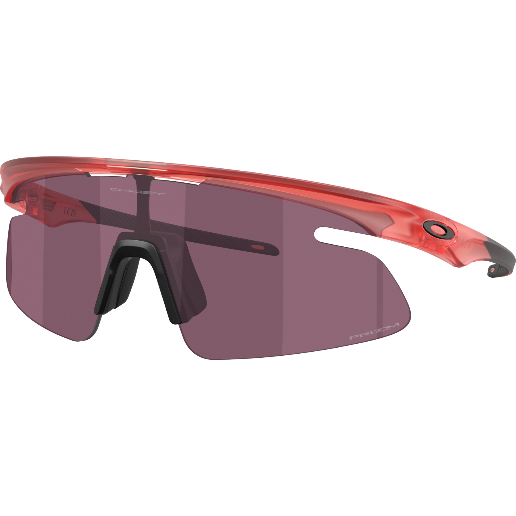 Oakley RSLV Lite Glasses - Matte Trans Peach/Prizm Road Black
