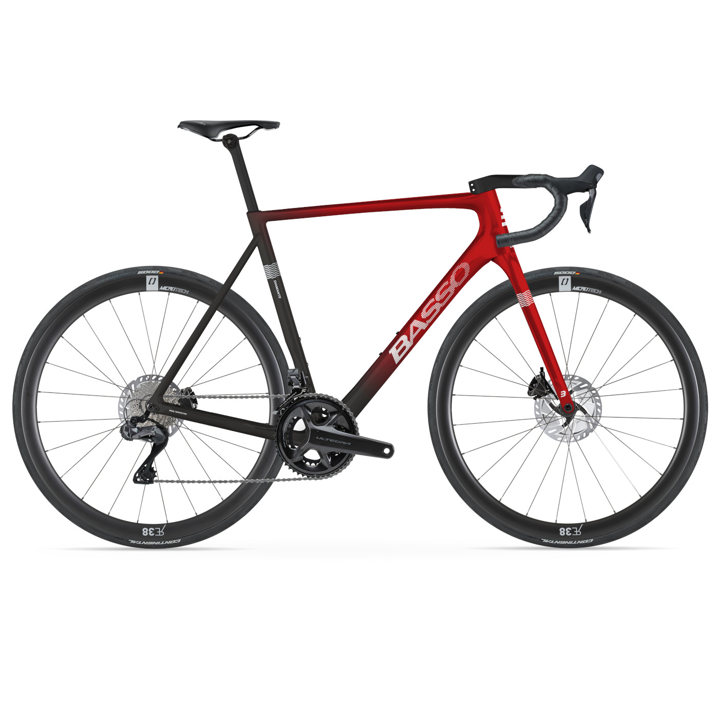 Productfoto van Basso DIAMANTE DISC - Ultegra 8150 Di2 - Carbon Road Bike - 2023 - Candy Red
