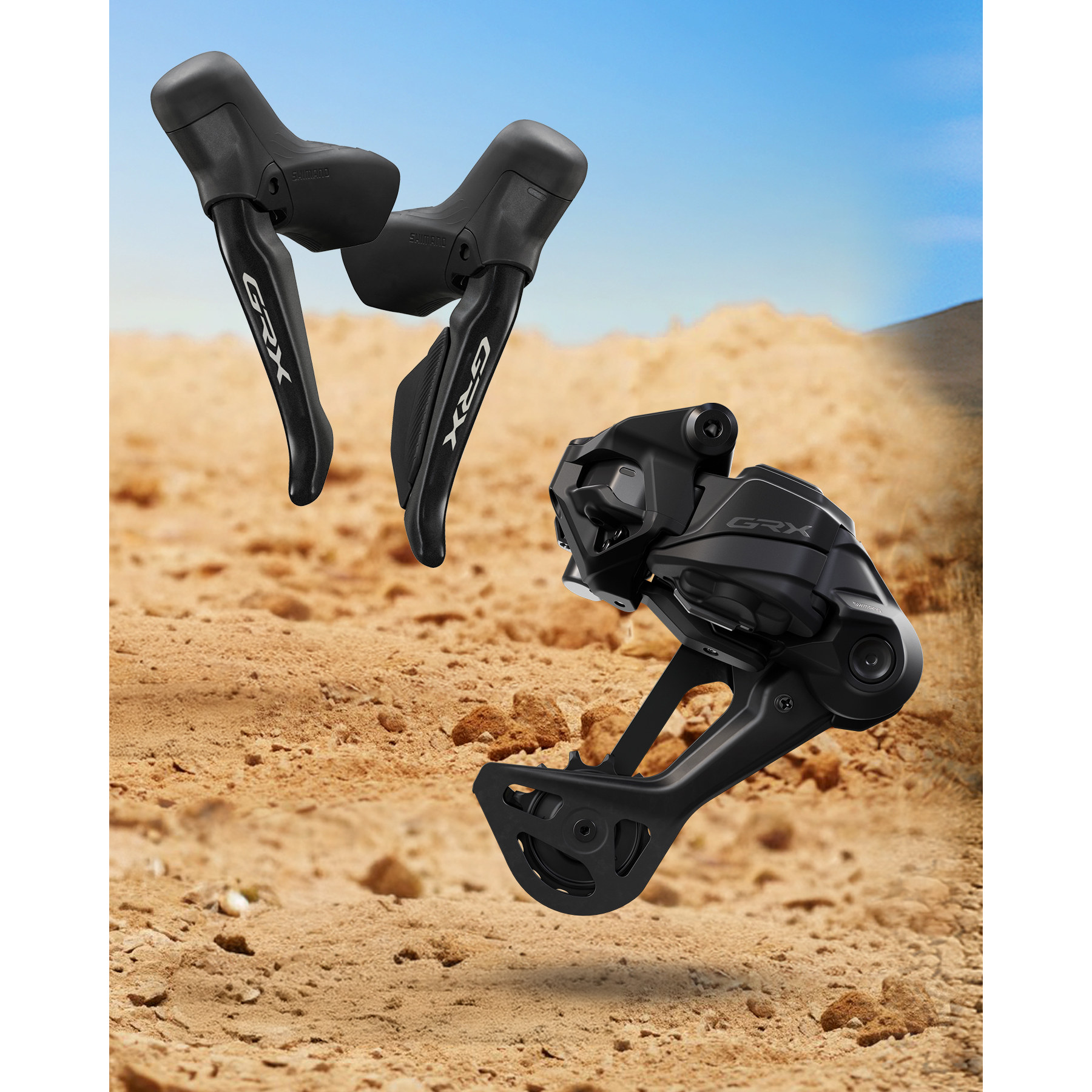 Shimano GRX BL-RX810-L + BR-RX810 - Leva Freno Disco & Pinza Per Gravel, Idraulico, Nero