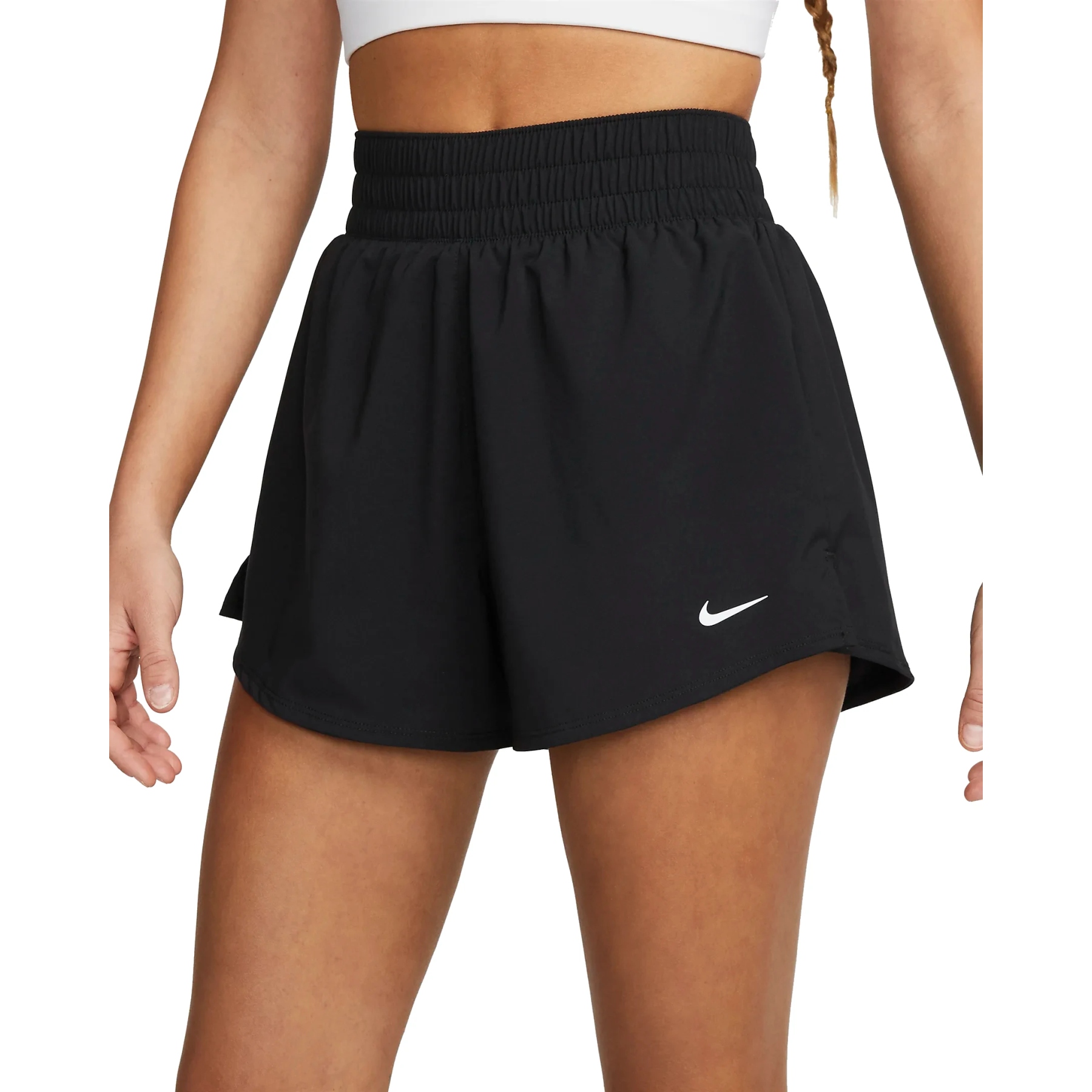 Produktbild von Nike One Dri-FIT 2-in-1-Shorts für Damen - black/reflective silver DX6016-010