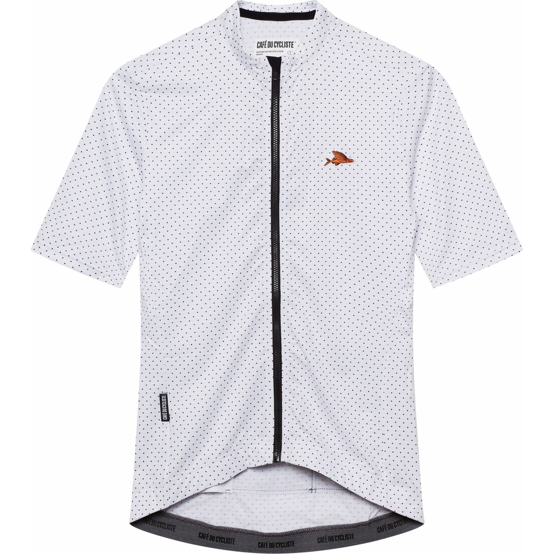 Photo produit de Café du Cycliste Maillot Manches Courtes Femme - Fleurette - blanc