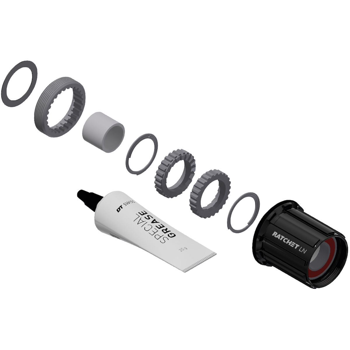 Picture of DT Swiss Upgrade Kit - Ratchet LN - Shimano Micro Spline | 18 Teeth | Aluminum - HXYXXX00N3770S