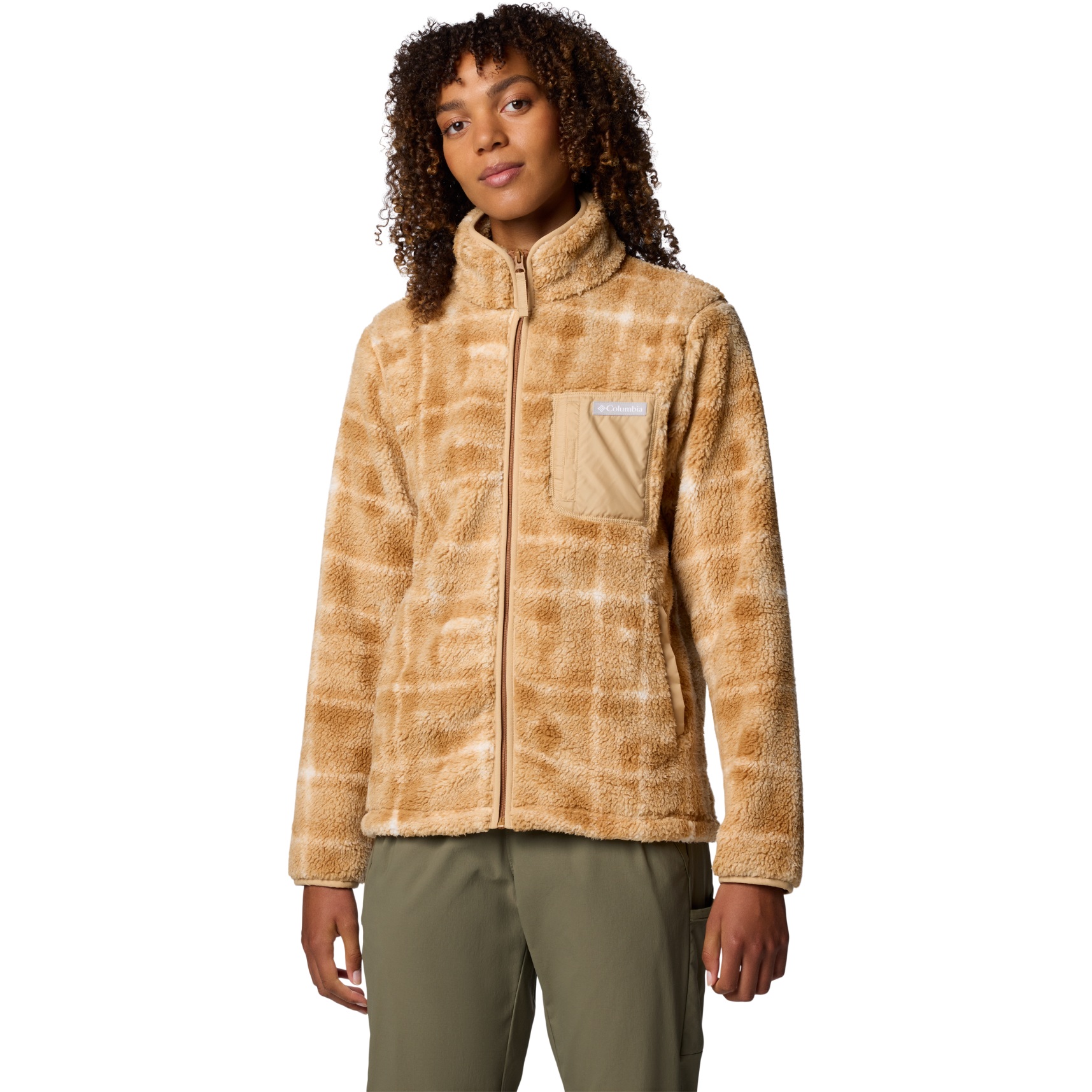 Produktbild von Columbia West Bend Print Full Zip II Jacke Damen - Camel Brown Omblur