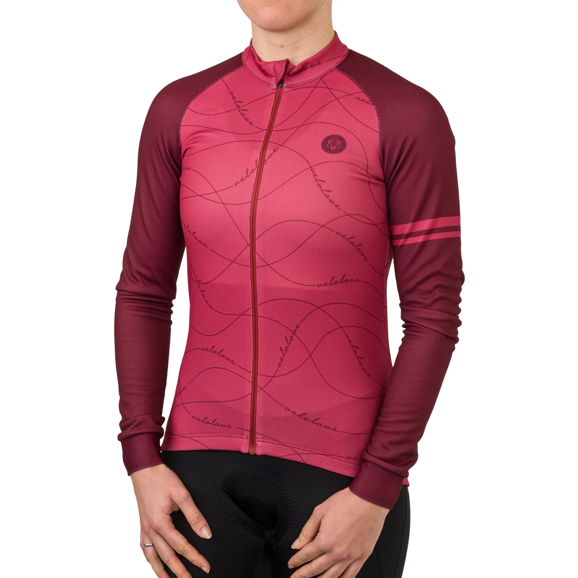 Image of AGU Essential Velo Wave Long Sleeve Jersey Women - rusty pink