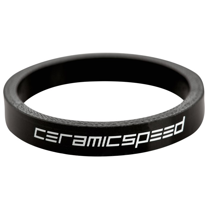 Image of CeramicSpeed Carbon Spacer - 1 1/8 Inch - black with Logo