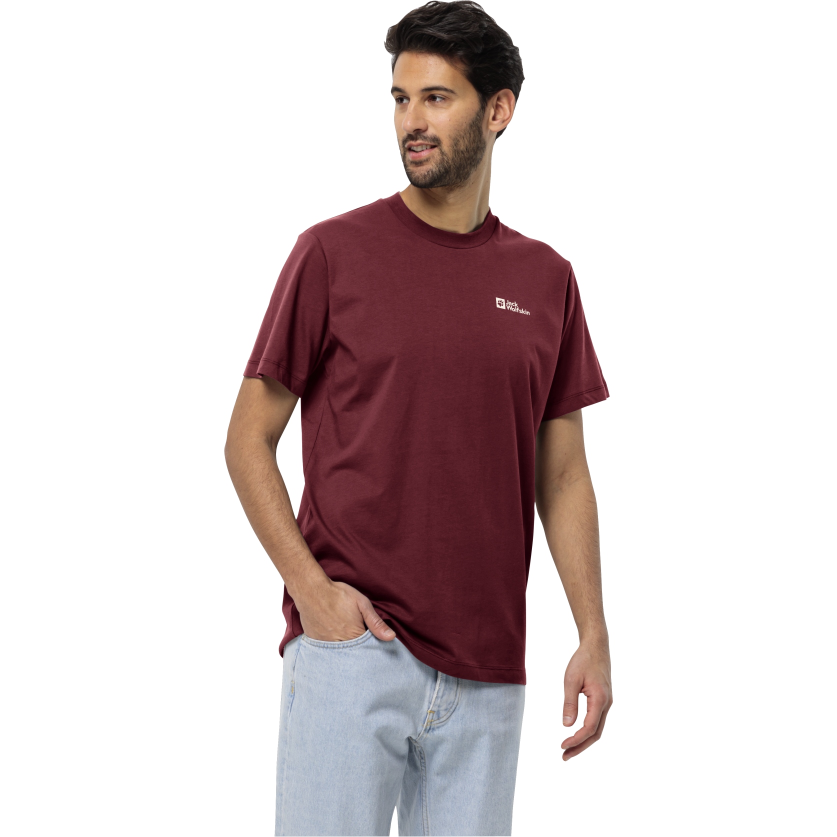 Produktbild von Jack Wolfskin Essential T-Shirt Herren - deep ruby