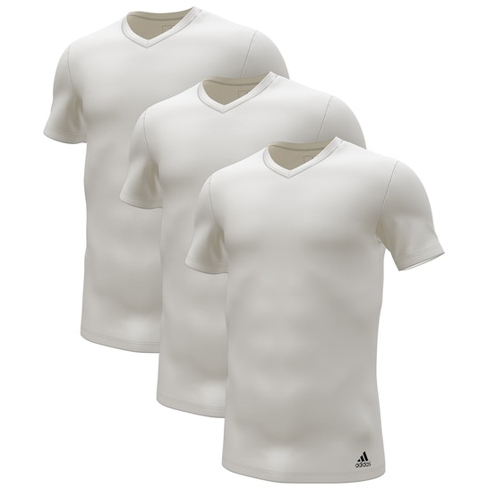 Productfoto van adidas Sports Underwear V Neck Onderhemd Heren - 3 Pack - 100-wit