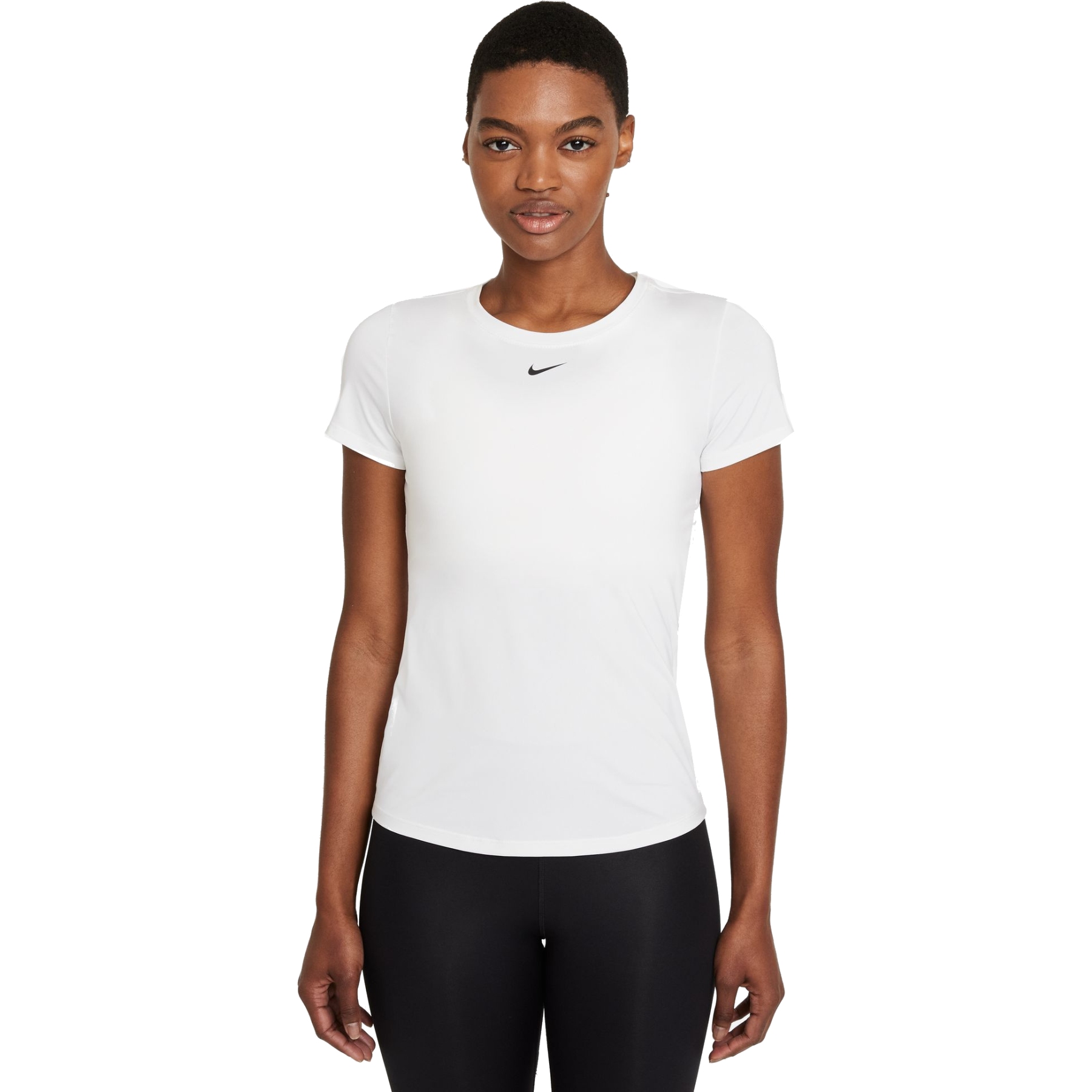 Photo produit de Nike T-Shirt à Manches Courtes et coupe étroite Femme - Dri-FIT One - white/black DD0626-100