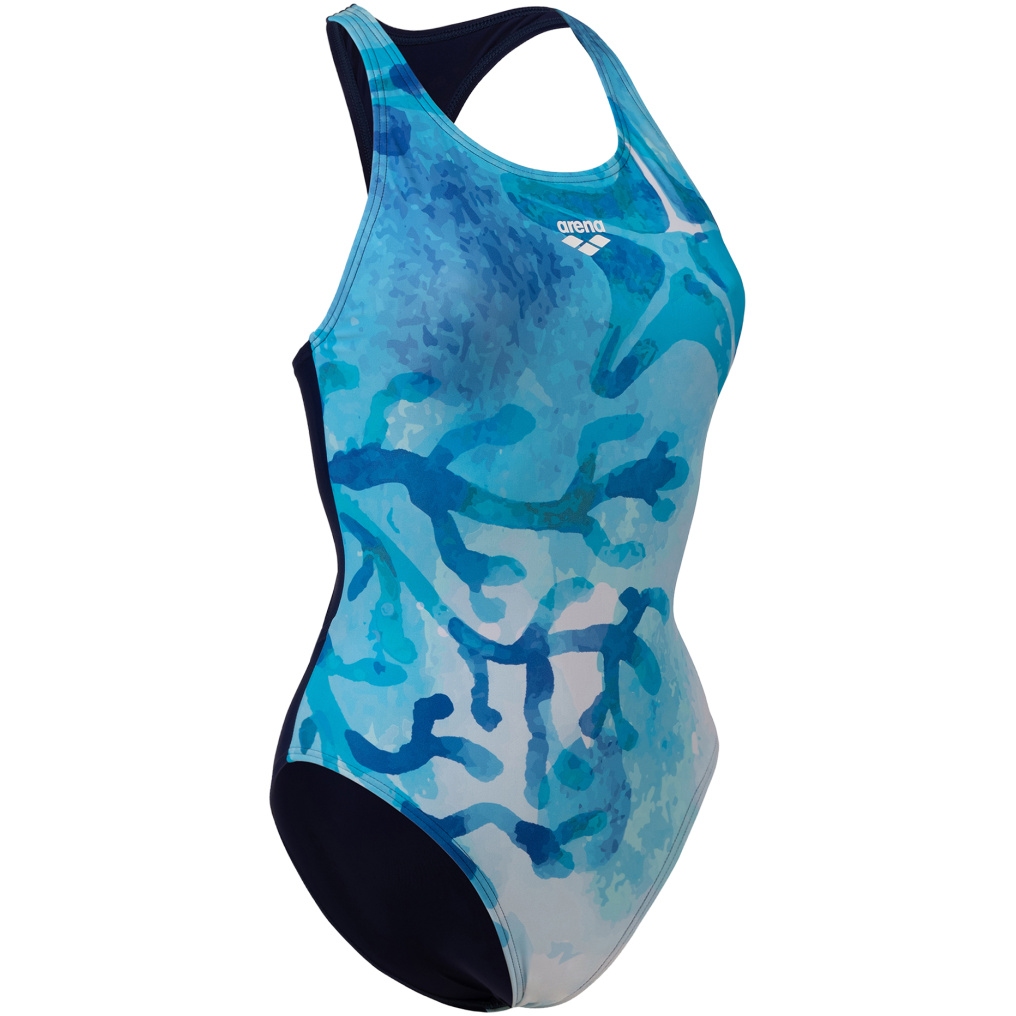 Picture of arena Feel Seafloor Y Back Swimsuit Women - Navy/Turquoise Multi