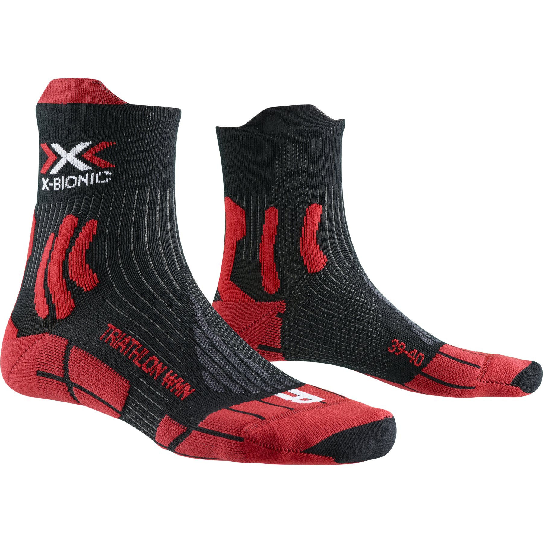 Foto van X-Bionic Dragonfly 5G Triathlonsokken Dames - rood/zwart