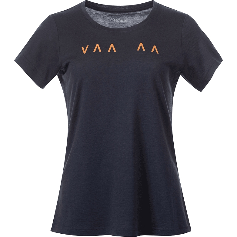 Produktbild von Bergans Vaagaa Explore Merino T-Shirt Damen - navy blue/faded orange