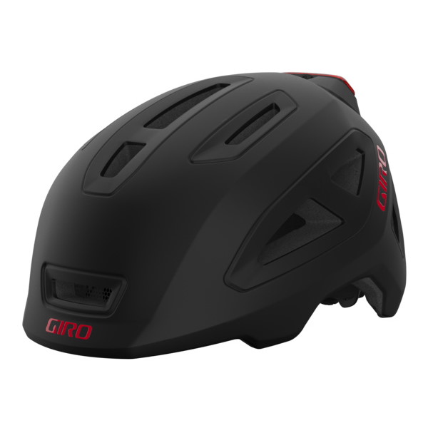 Produktbild von Giro Scamp II LED Helm Kinder - schwarz matt/rot