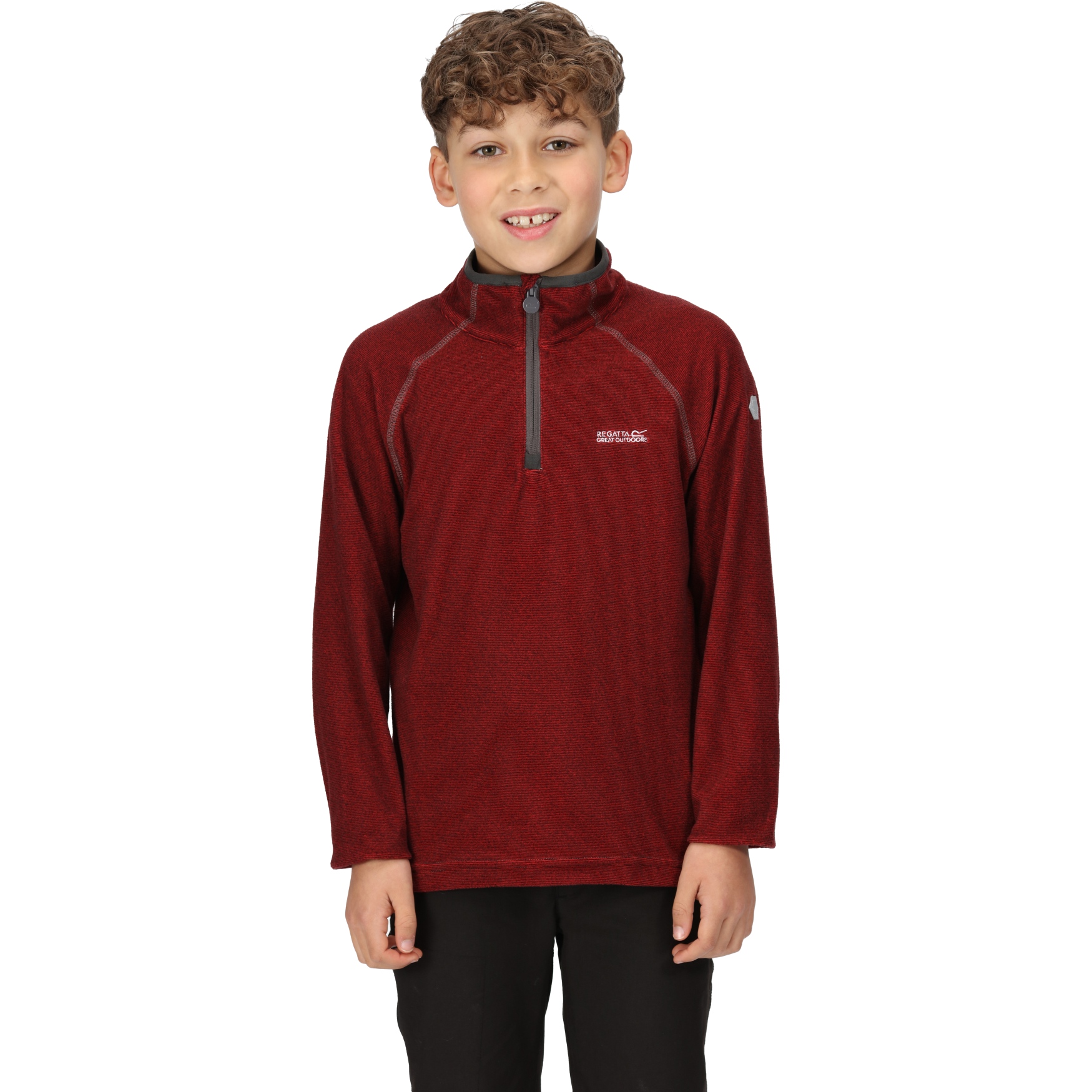 Bild von Regatta Loco Langarmshirt Kinder - Chinese Red/Black 02A