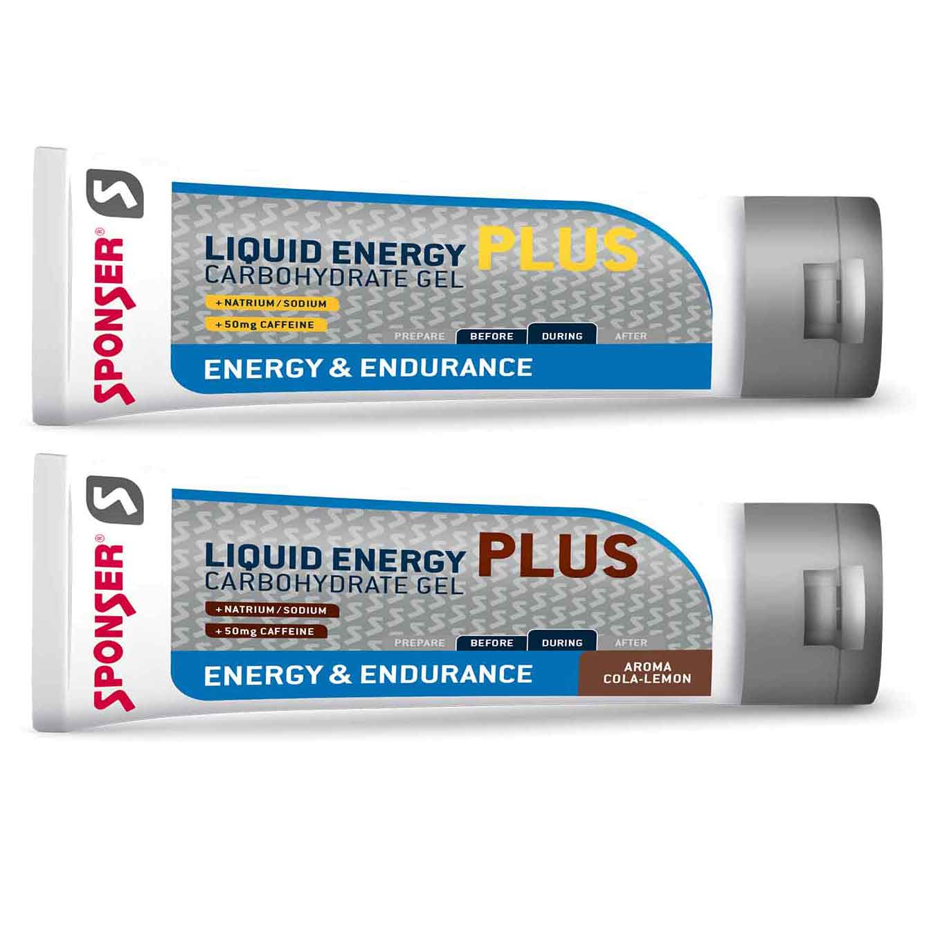 Productfoto van SPONSER Liquid Energy Plus - Koolhydraat Gel + Cafeïne - Tube - 70g