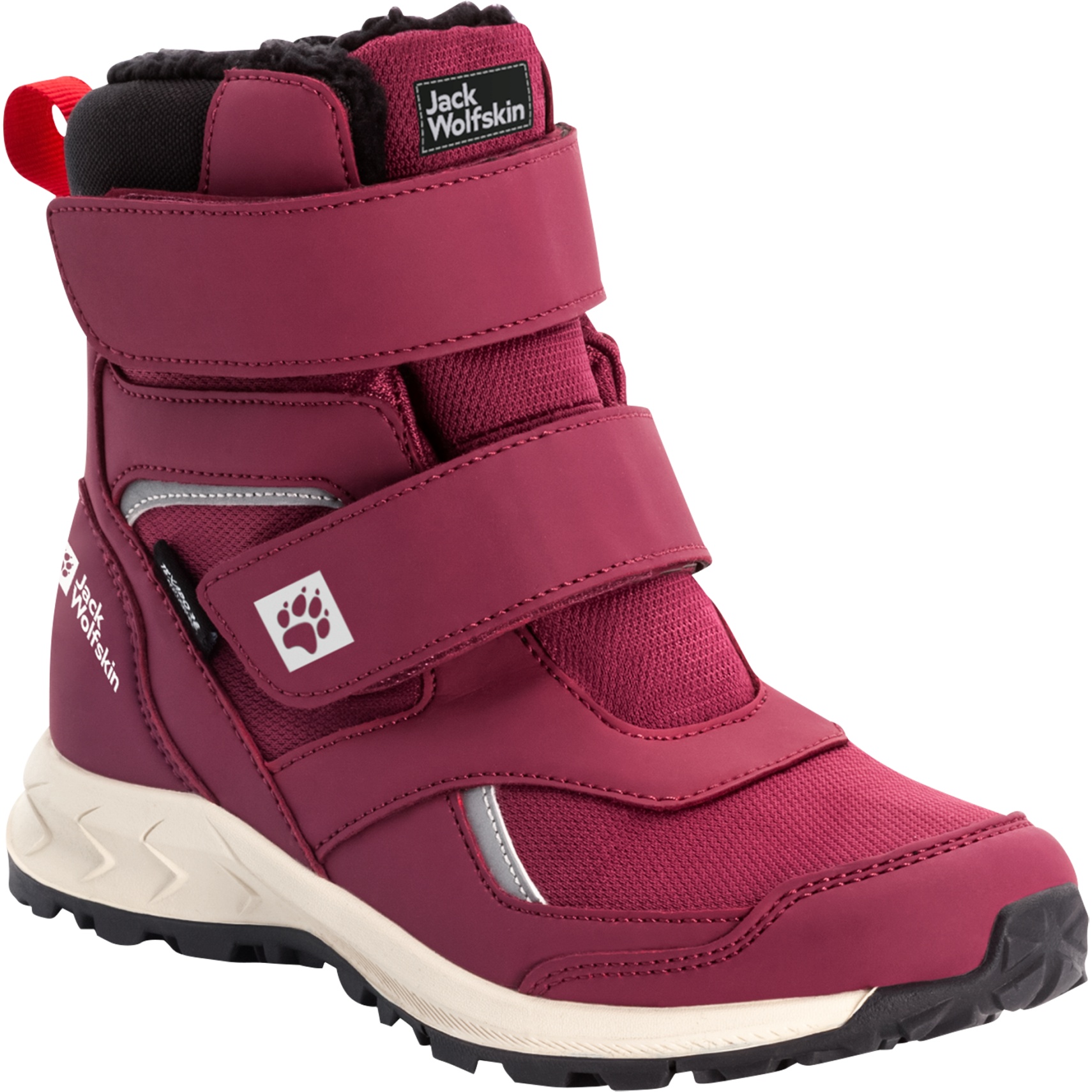 Forklaring blande initial Jack Wolfskin Woodland WT Texapore High VC Winter Boots Kids - burgundy /  red