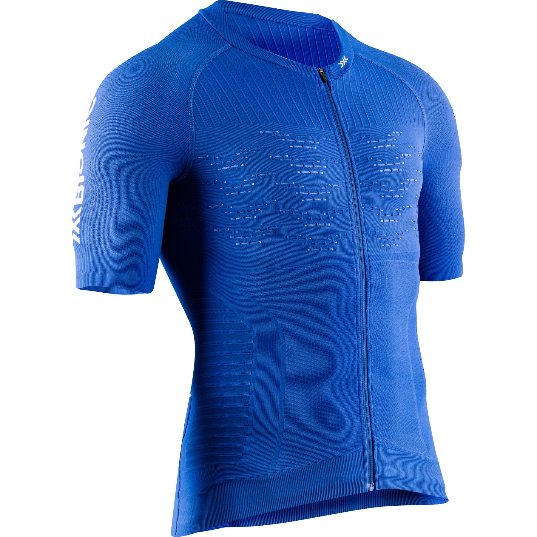Picture of X-Bionic Effektor 4D Cycling Zip Short Sleeve Jersey Men - blue blossom/arctic white