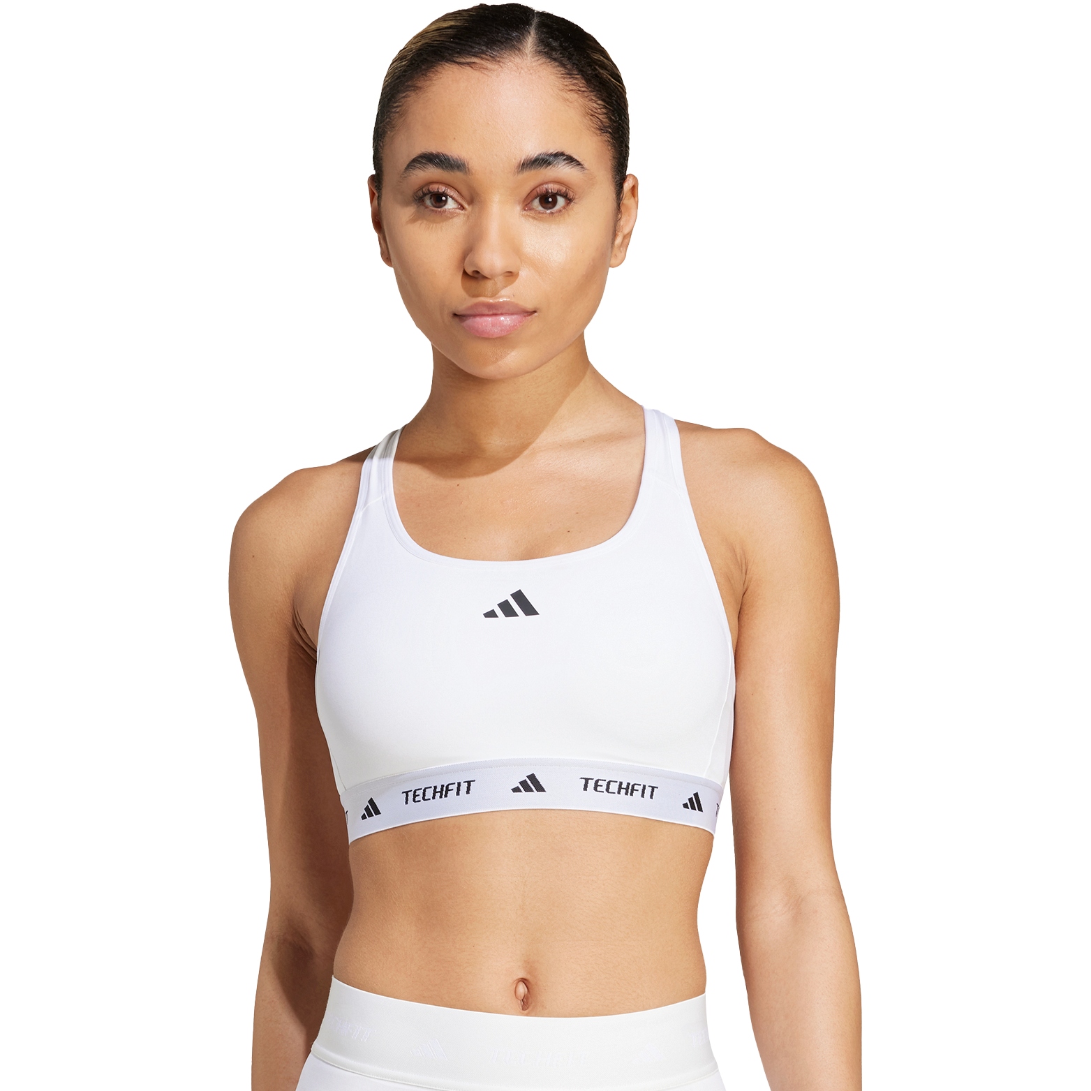 adidas Reggiseno a sostegno medio Donna Techfit Coppa Reggiseno A B bianco IY9433