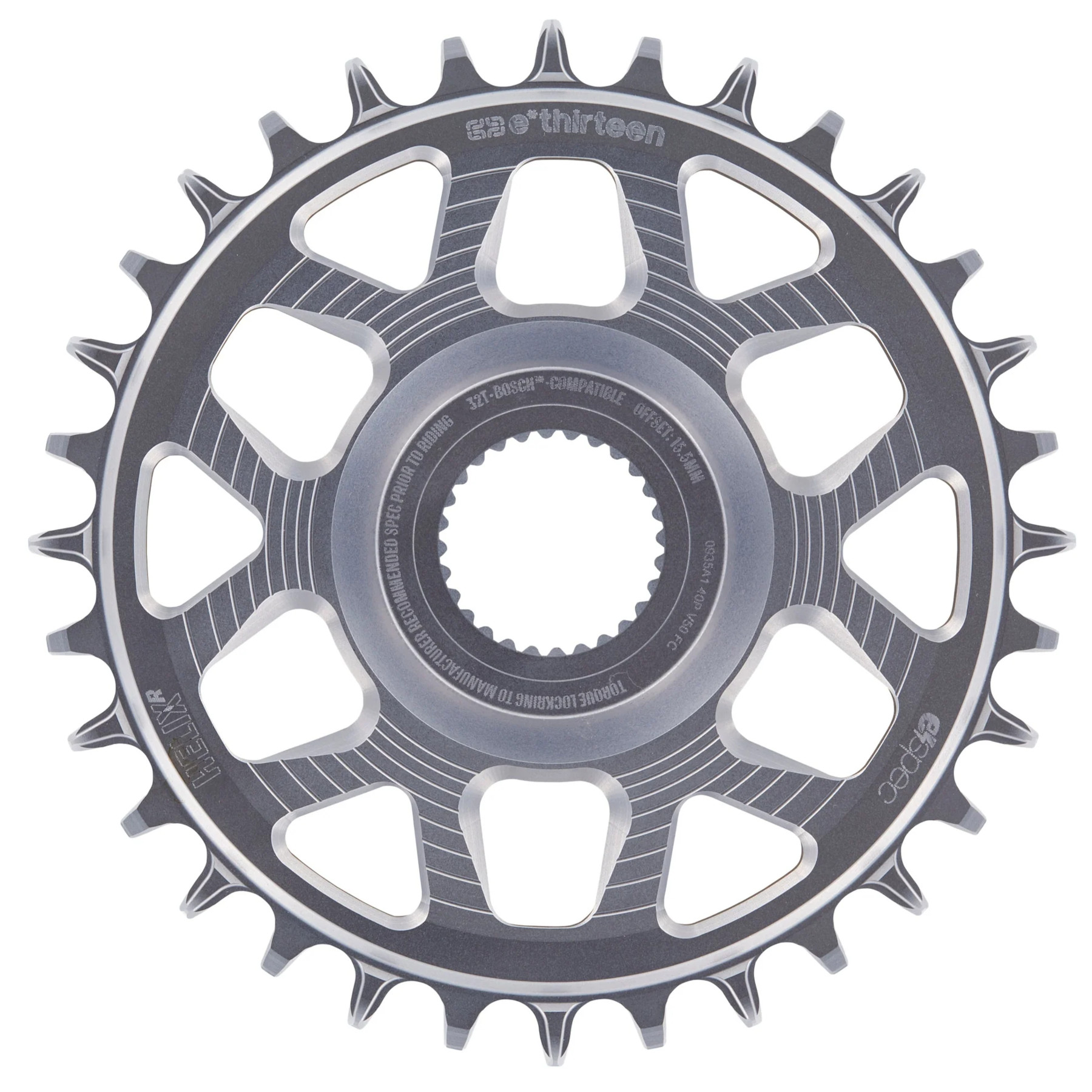 Bild von e*thirteen Helix Race e*spec - Direct Mount Kettenblatt - Bosch - 13mm Offset - sterling silver