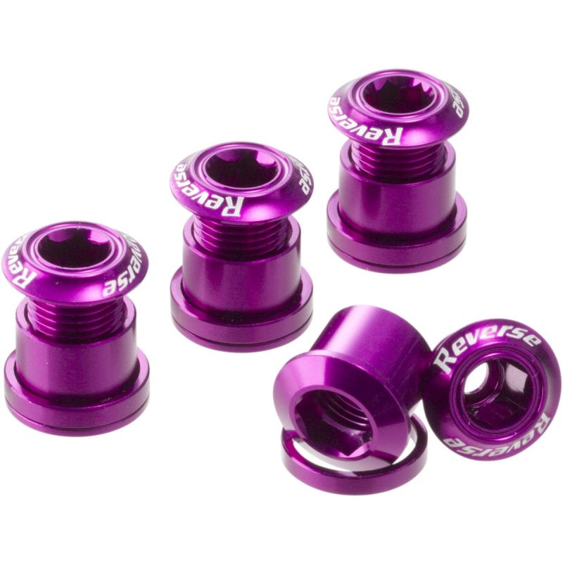 Produktbild von Reverse Components Kettenblattschrauben Aluminium 7mm - violett