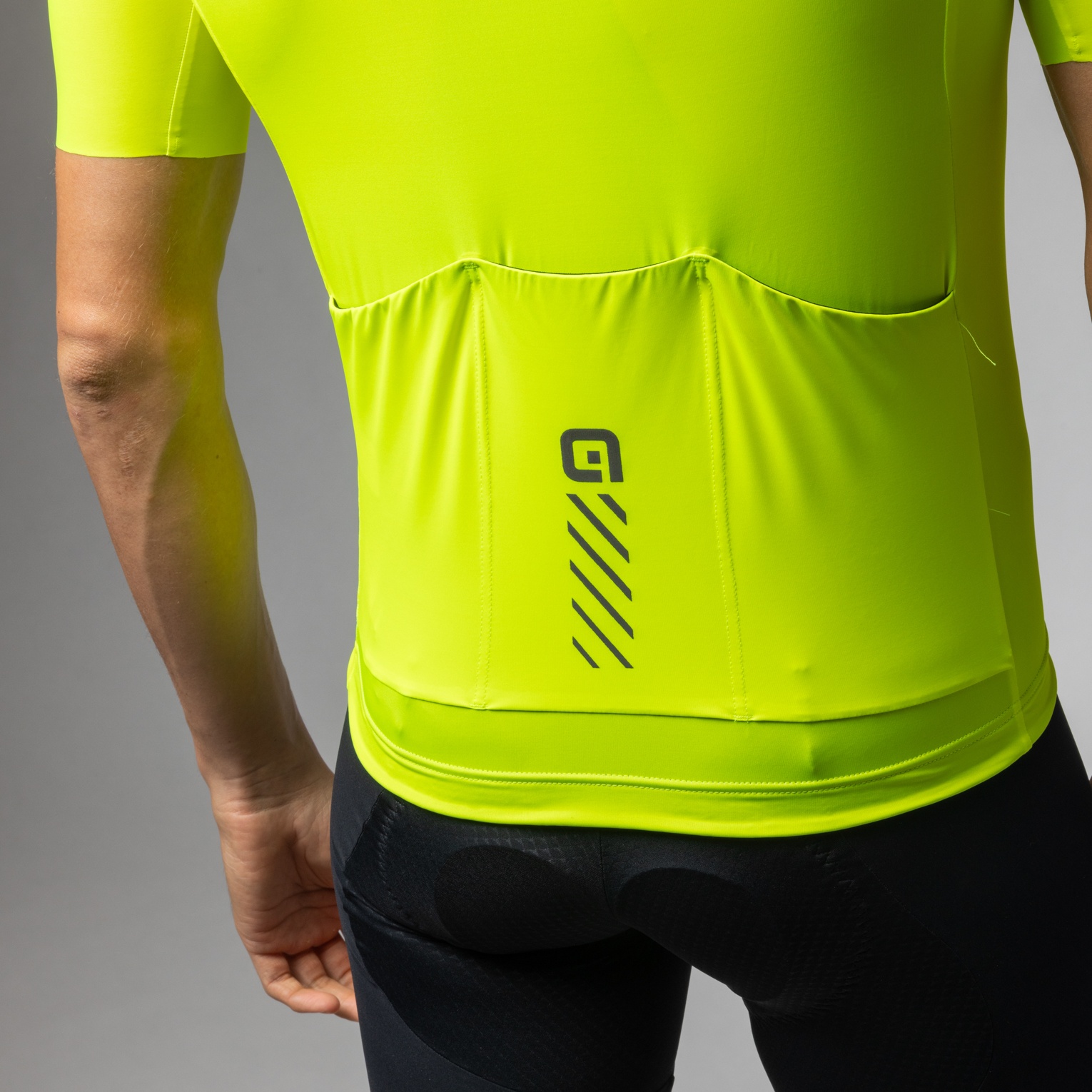 Maillot Cycliste Homme AL. BRIGHT Vert, Taille M, 1/2 Zip - Occasion Très Bon état