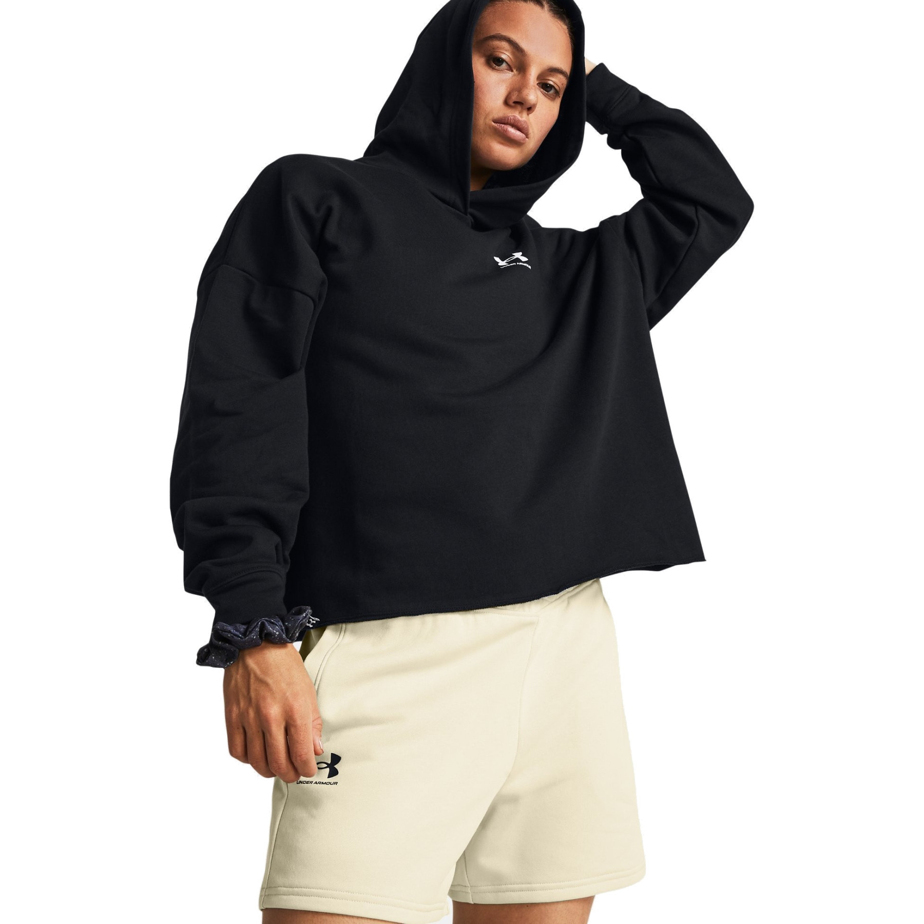 Picture of Under Armour UA Rival Terry Oversize Hoodie Women - Black/White