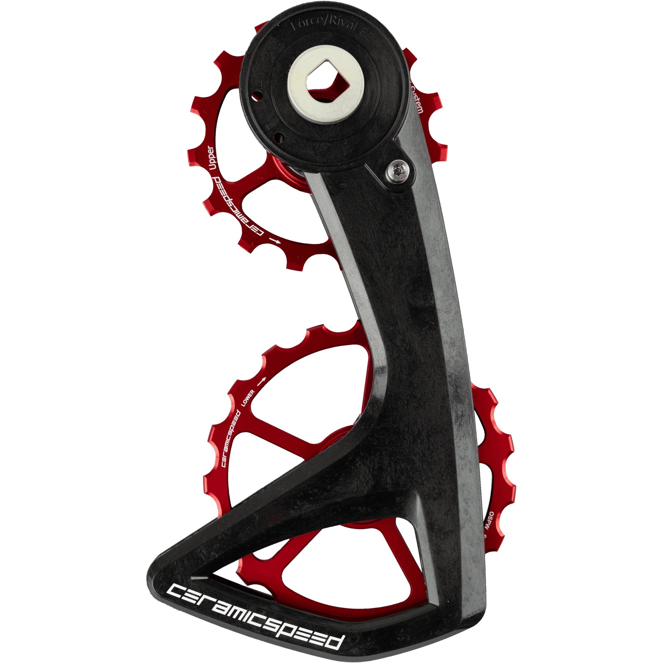 Système De Poulies CeramicSpeed OSPW RS Pour SRAM Red/Force AXS 12 Vitesses - Aluminium Noir