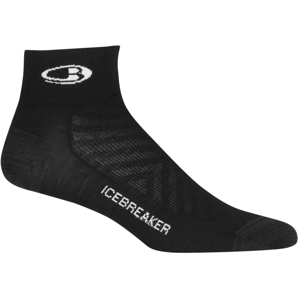 Picture of Icebreaker Women&#039;s Run+ Ultralight Mini Socks - Black/Snow