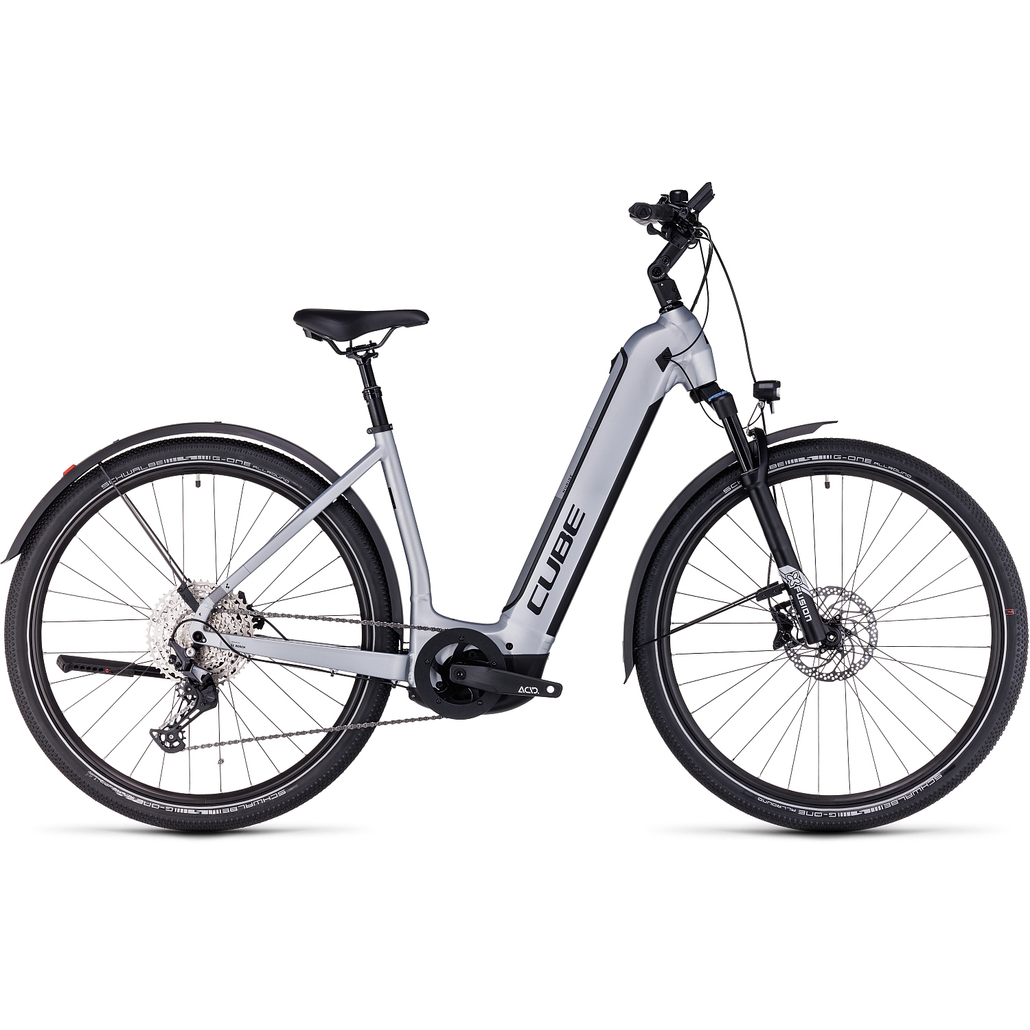 Picture of CUBE NURIDE HYBRID EXC 625 Allroad - Easy Entry Electric Bike - 2023 - polarsilver / black