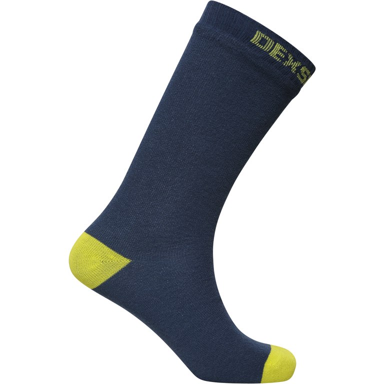 Picture of DexShell Ultra Thin Sock - navy/lime yellow