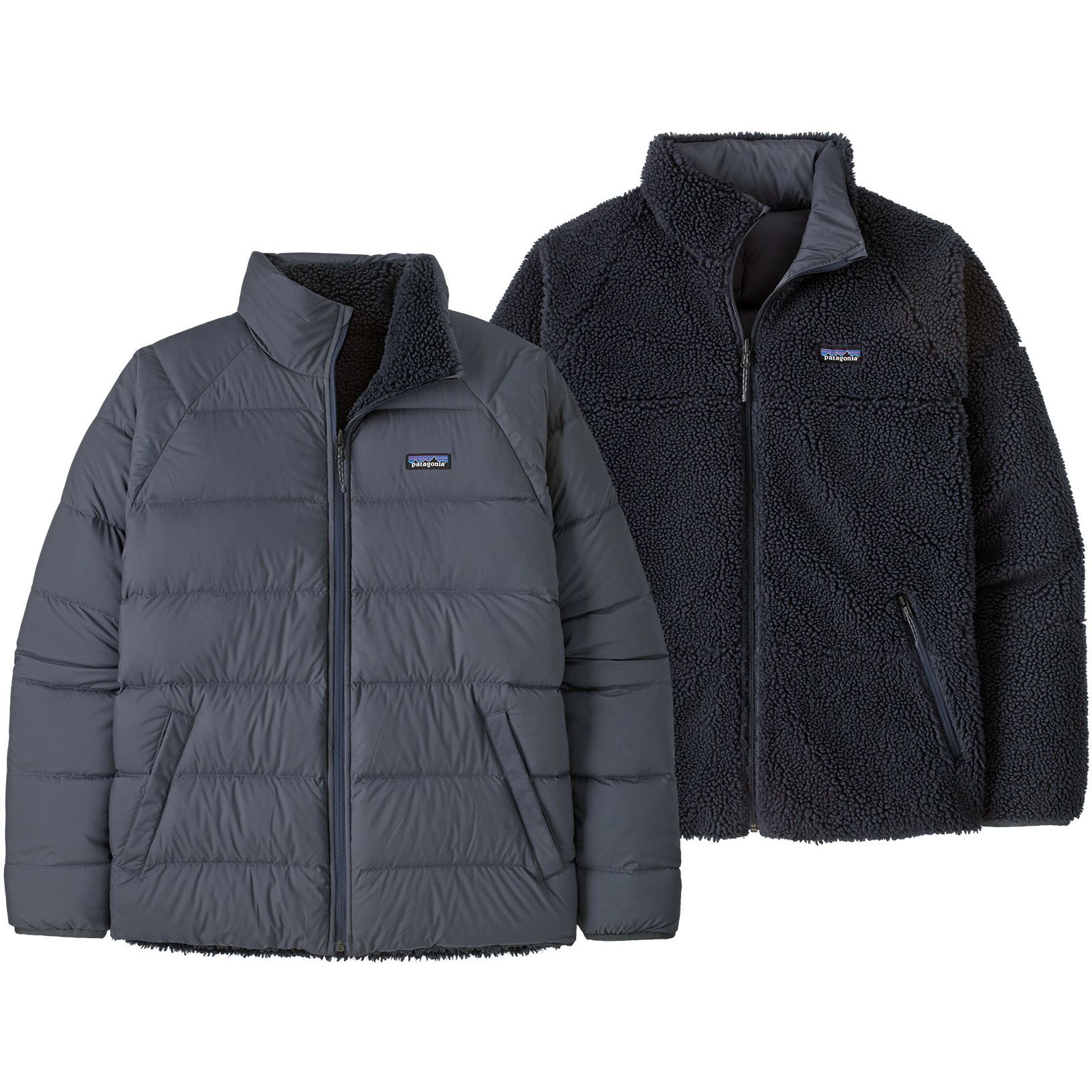 Patagonia Reversible Silent Down Jacket Men - Smolder Blue | BIKE24