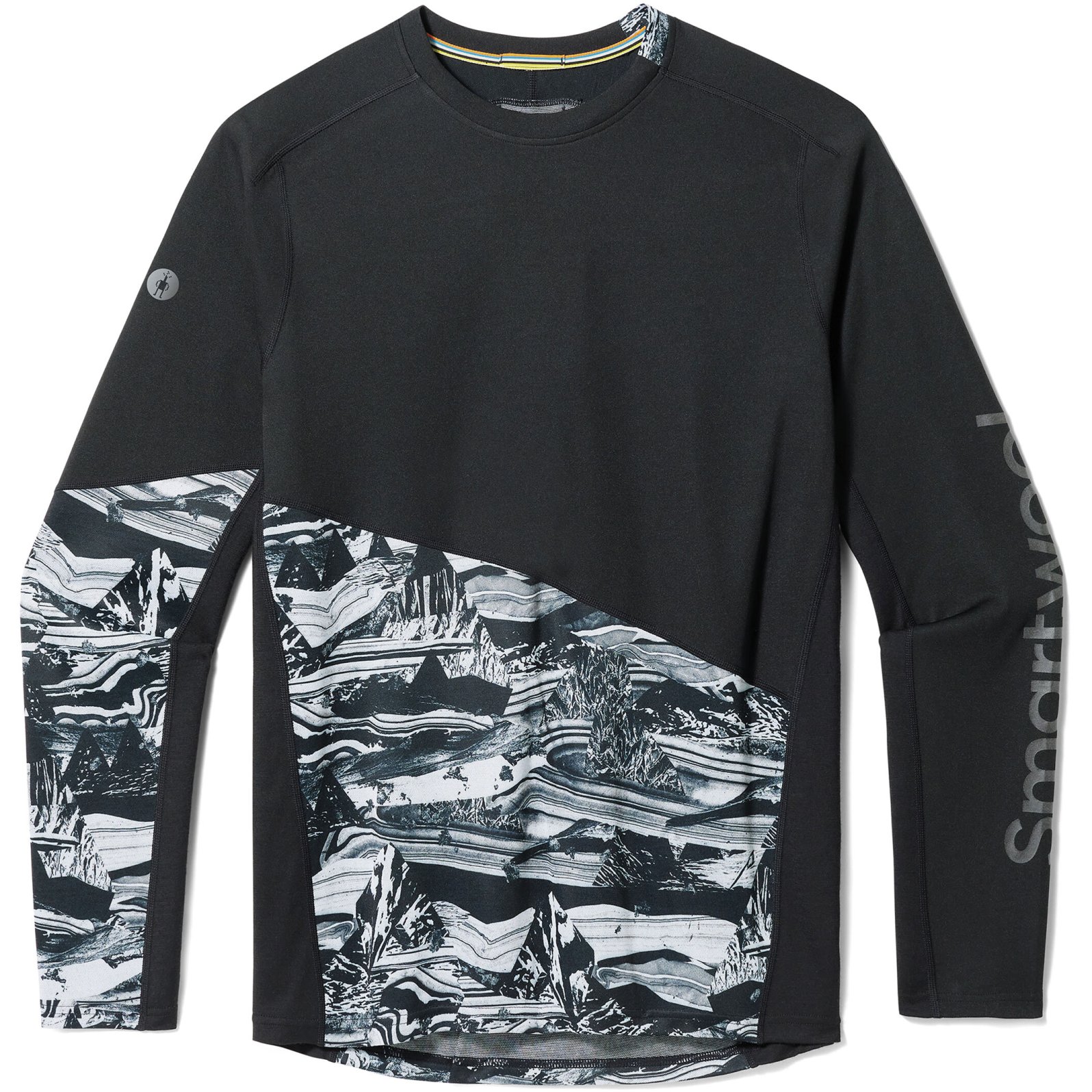 Picture of SmartWool Mountain Bike Long Sleeve Jersey - L60 black marble giants print
